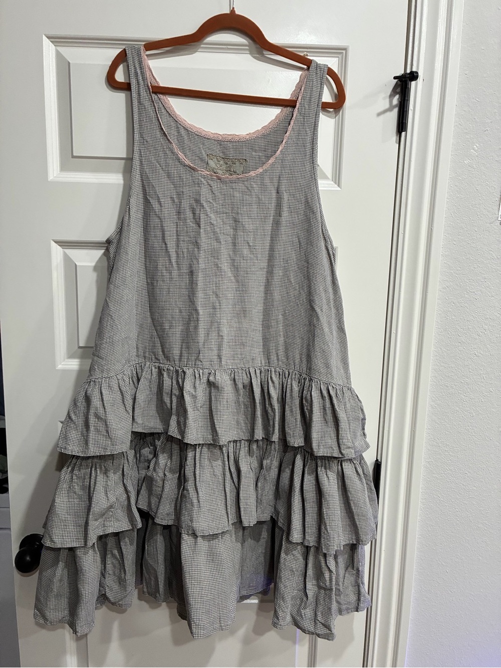 Sleeveless Tiered Ruffle Midi Dress in Light Gray - Casual Summer